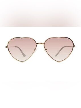 Juicy Couture Heart-Shaped Sunglasses in Pink and Gold